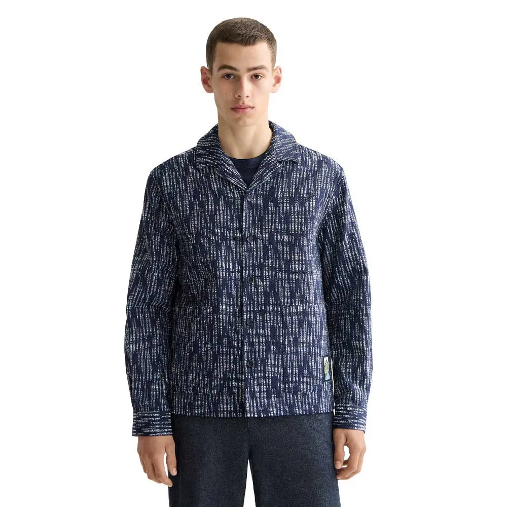 

Жаккардовая куртка-рубашка Scotch & Soda, синий