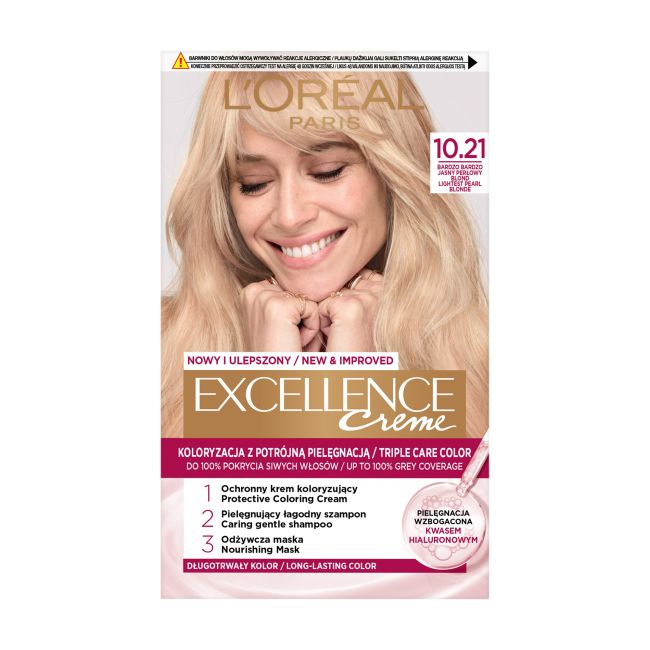 

Краска для волос L'Oreal Excellence L'oreal Paris, цвет 10.21 lightest pearl blonde