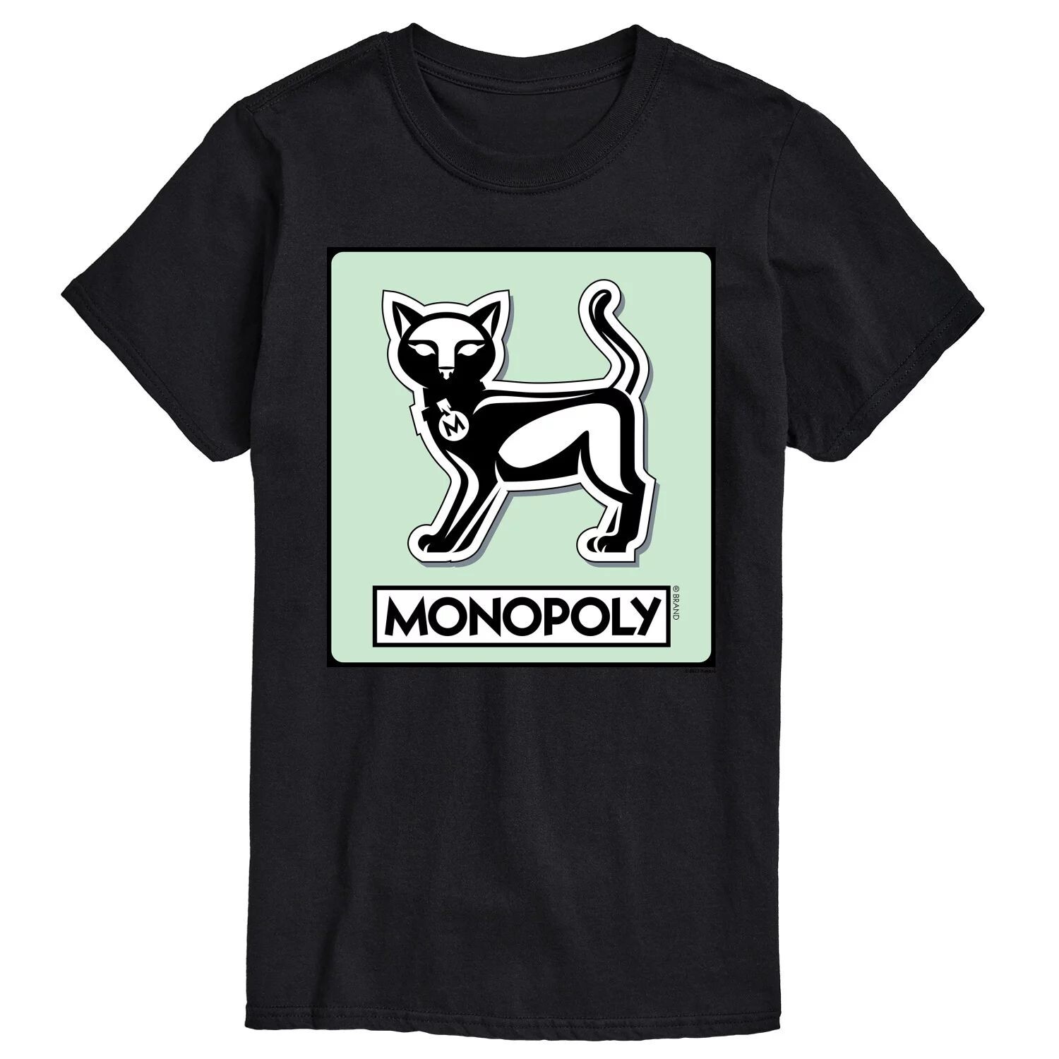 

Футболка с жетоном игры Big & Tall Monopoly Cat Licensed Character, черный