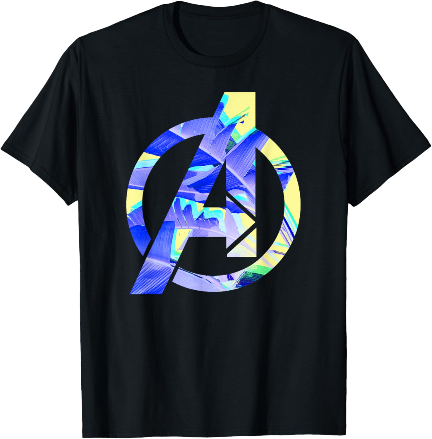 

Футболка Marvel Avengers с неоновым тропическим принтом, черная