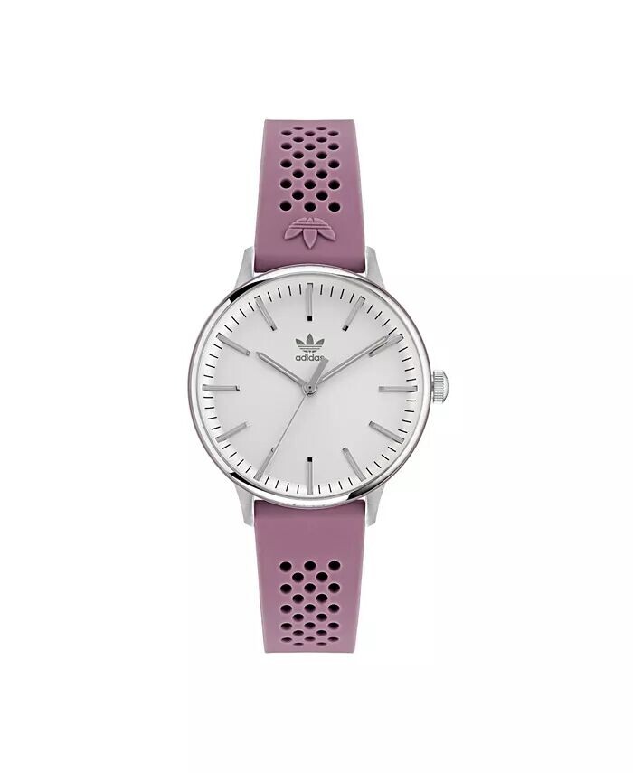 

Часы унисекс с тремя стрелками Code One, маленький розовый силиконовый ремешок, 35 мм adidas