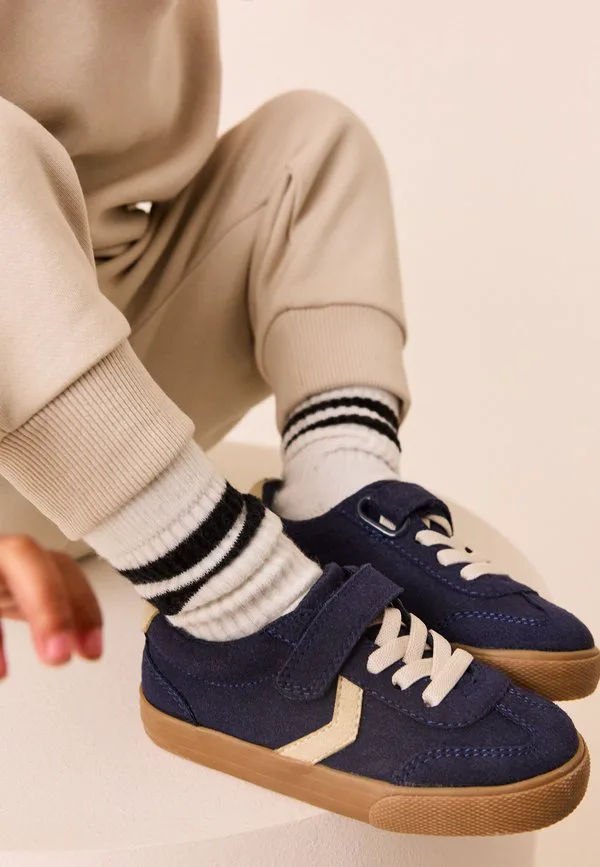 Детские туфли на липучках с эластичными шнурками Next, Navy Blue — фото 4