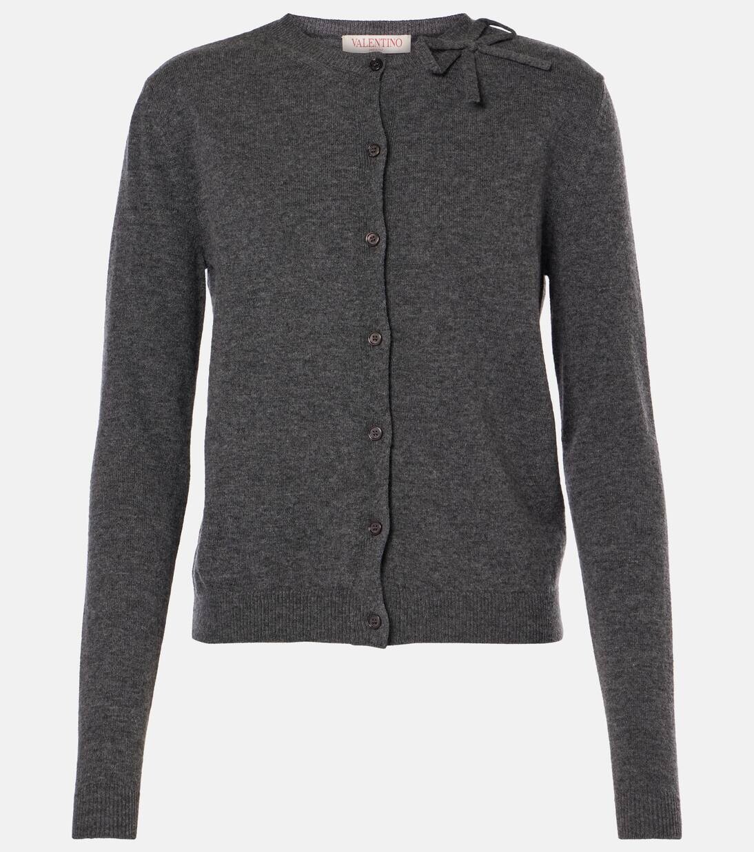 

Кардиган из натуральной шерсти Valentino, цвет grigio scuro melange