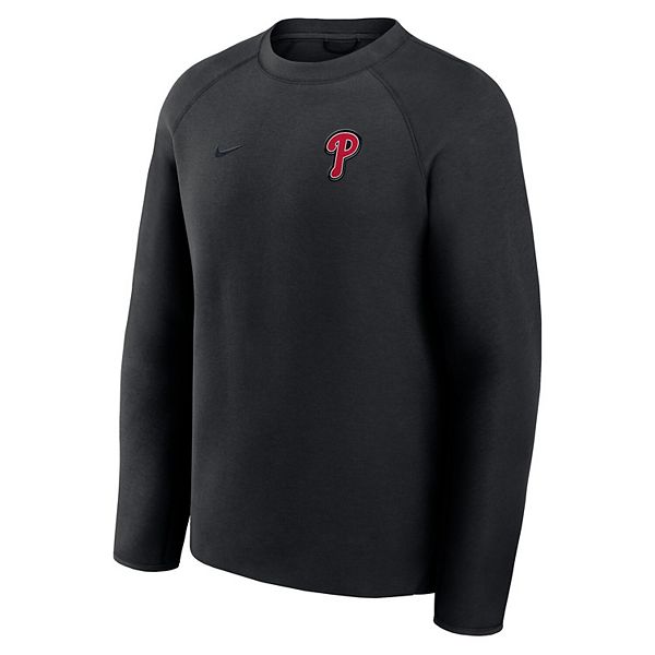 Мужской черный свитшот Philadelphia Phillies Tech Fleece Raglan Nike — фото 3