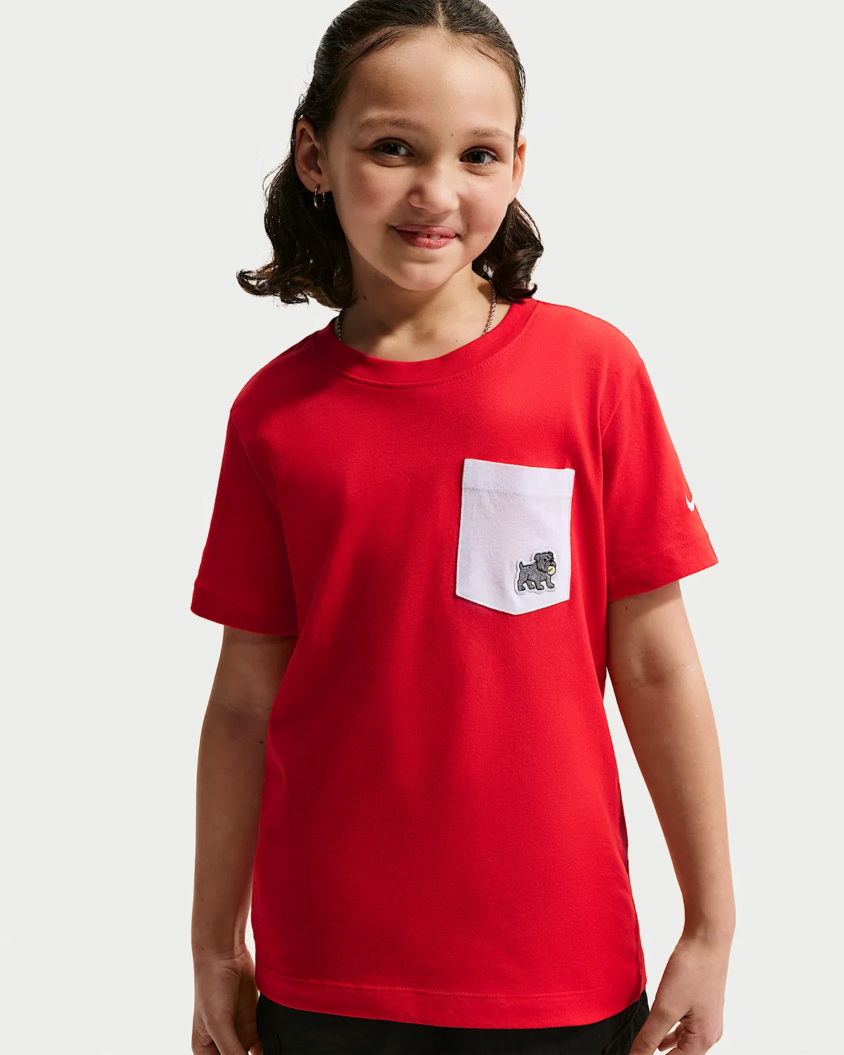 Детская футболка Nike Sportswear Pocket, University Red/White
