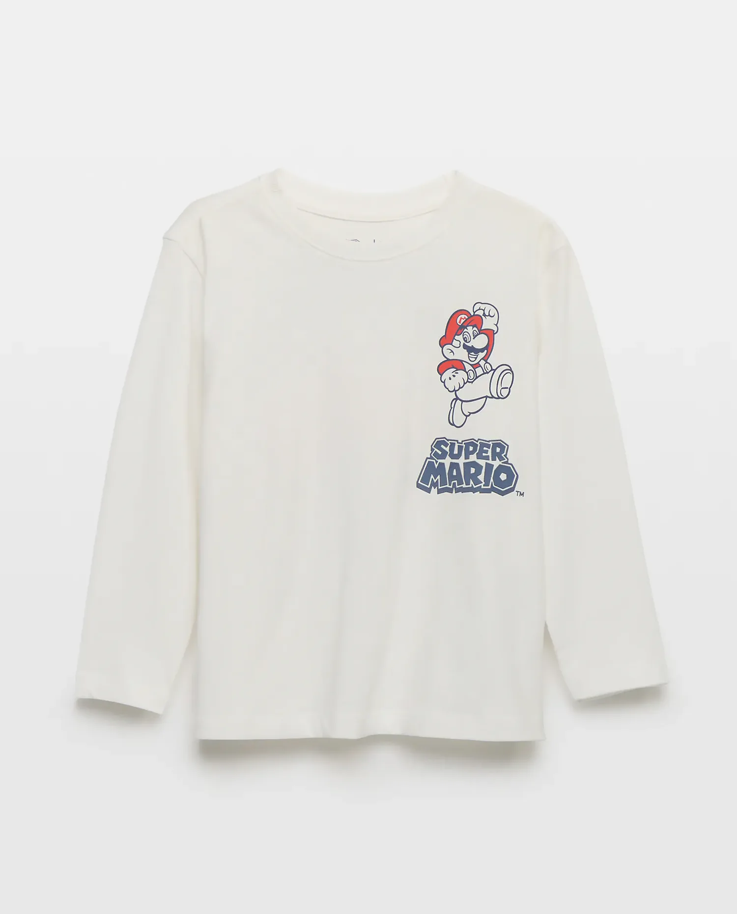 Детская длинная футболка с лицензией MARIO BROSS Kids El Corte Inglés, белый — фото 4