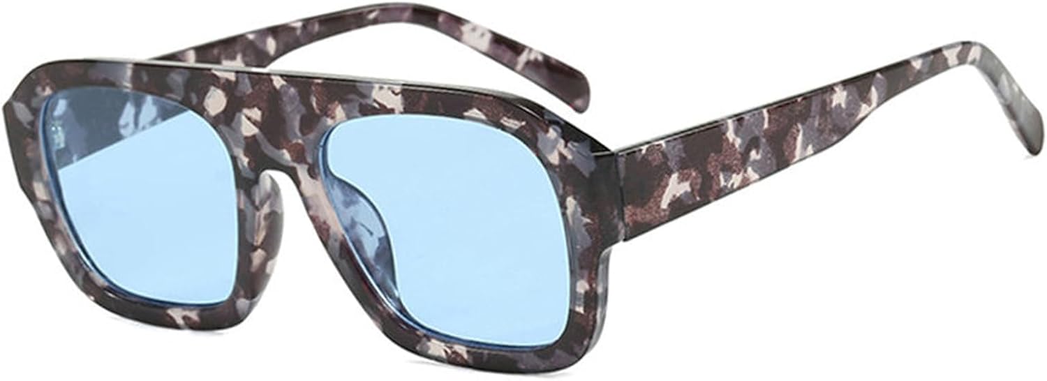 

Солнцезащитные очки Helena в стиле ретро с плоской верхней частью, квадратные, женские, модные, градиентные, с защитой от УФ-излучения UV400, мужские, панк, пилотные, S68, C10