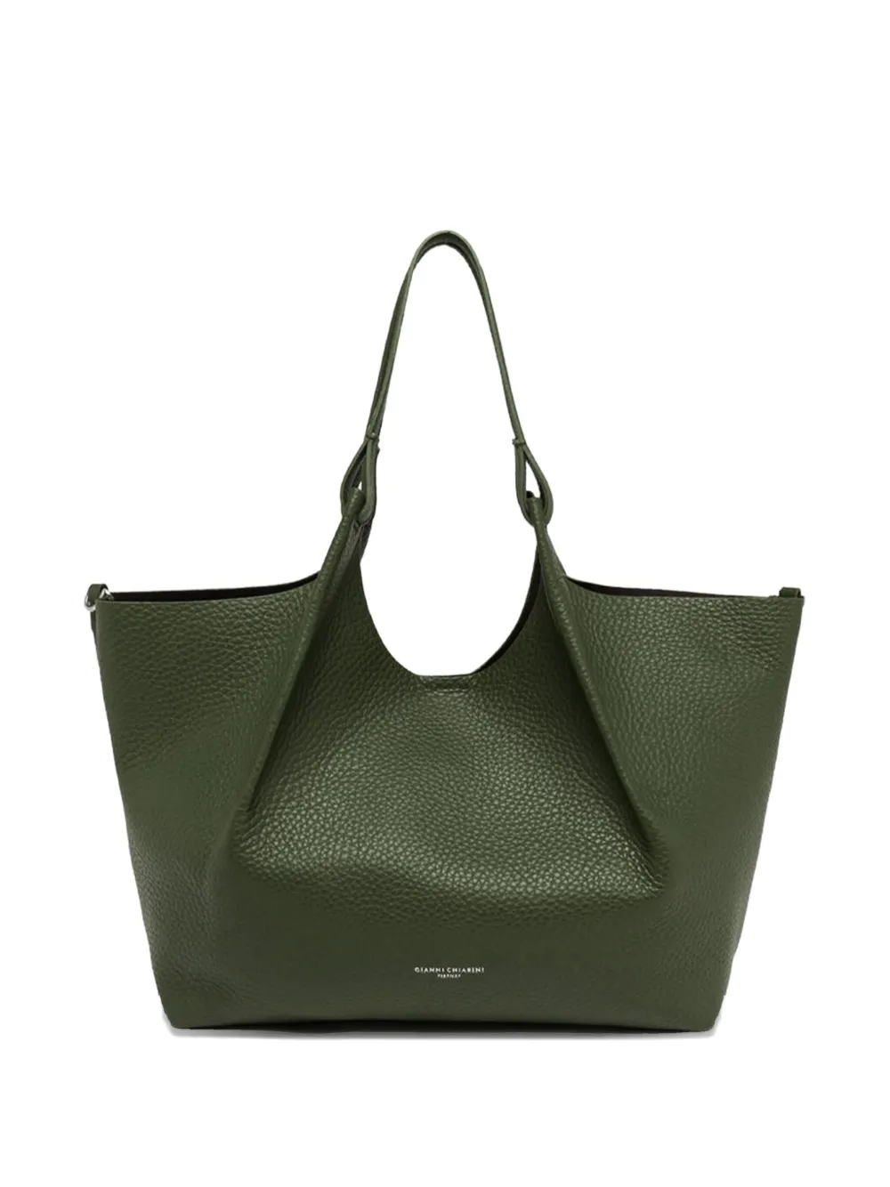 

Кожаная сумка-тоут с узлом на ручке GIANNI CHIARINI, зеленый