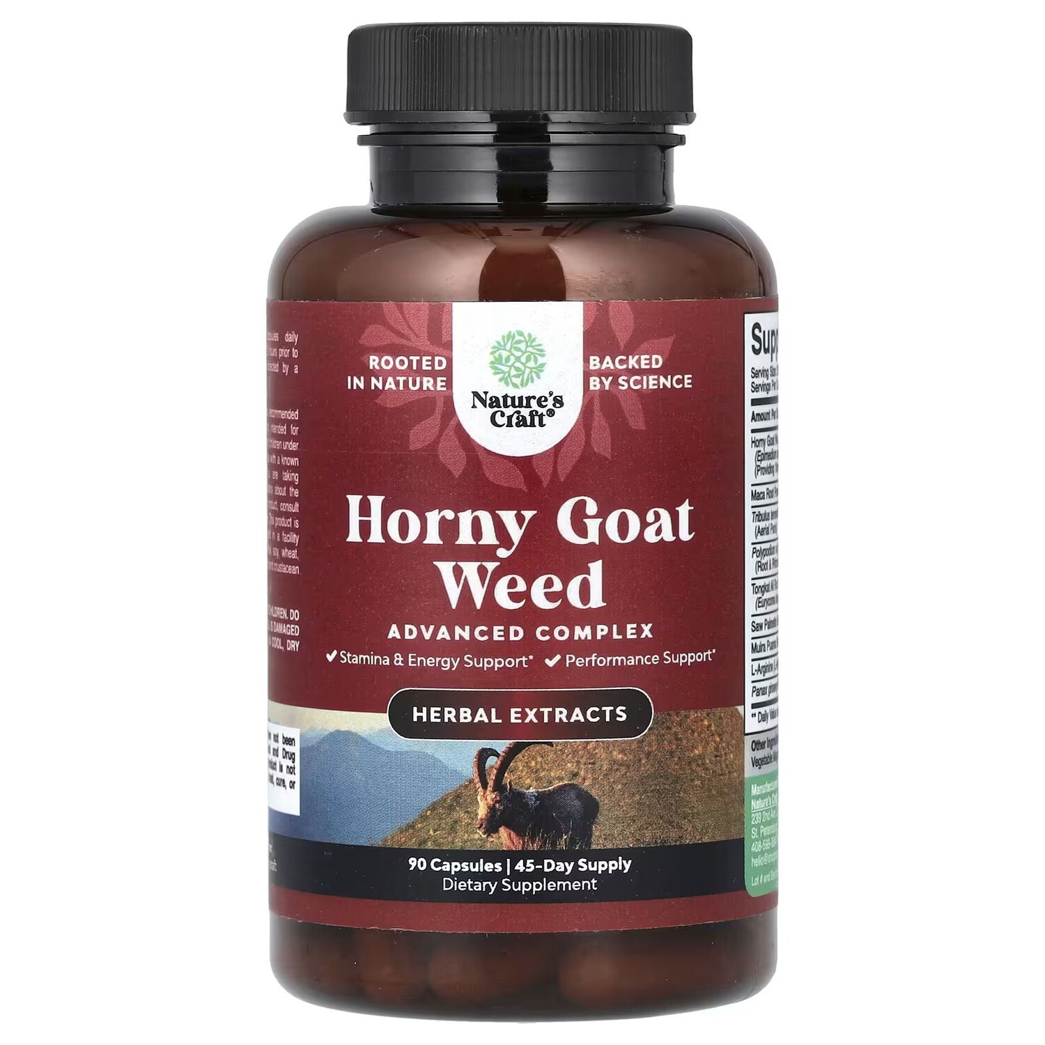 

Horny Goat Weed, Усовершенствованный комплекс, 90 капсул Nature'S Craft