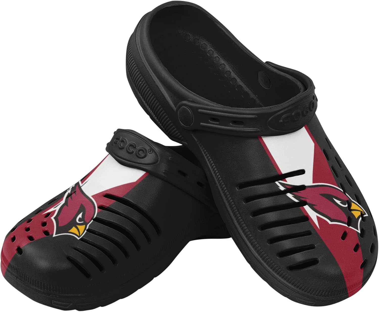 

Сандалии-тапочки с ремешком FOCO для мужчин с логотипом команды NFL и полосками команды, Arizona Cardinals Team Stripe