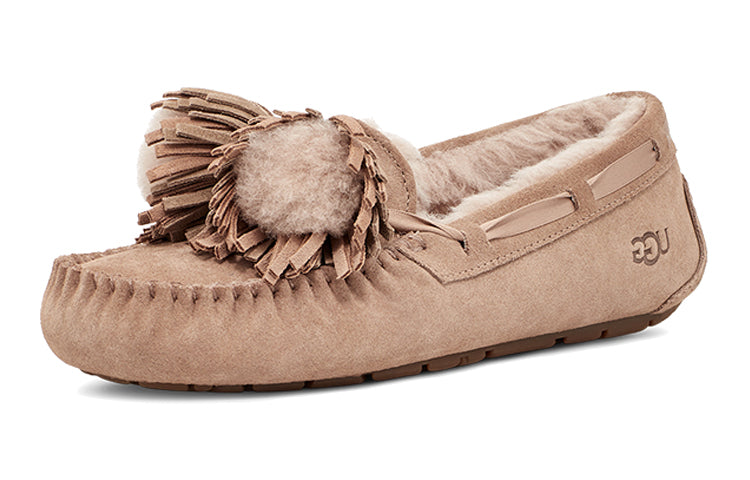 Тапочки (WMNS) UGG Dakota Bow Pom 'Beachwood' 1124031-BCHW, бежевый — фото 4