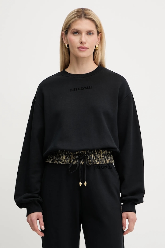 

Хлопковая толстовка Just Cavalli, черный
