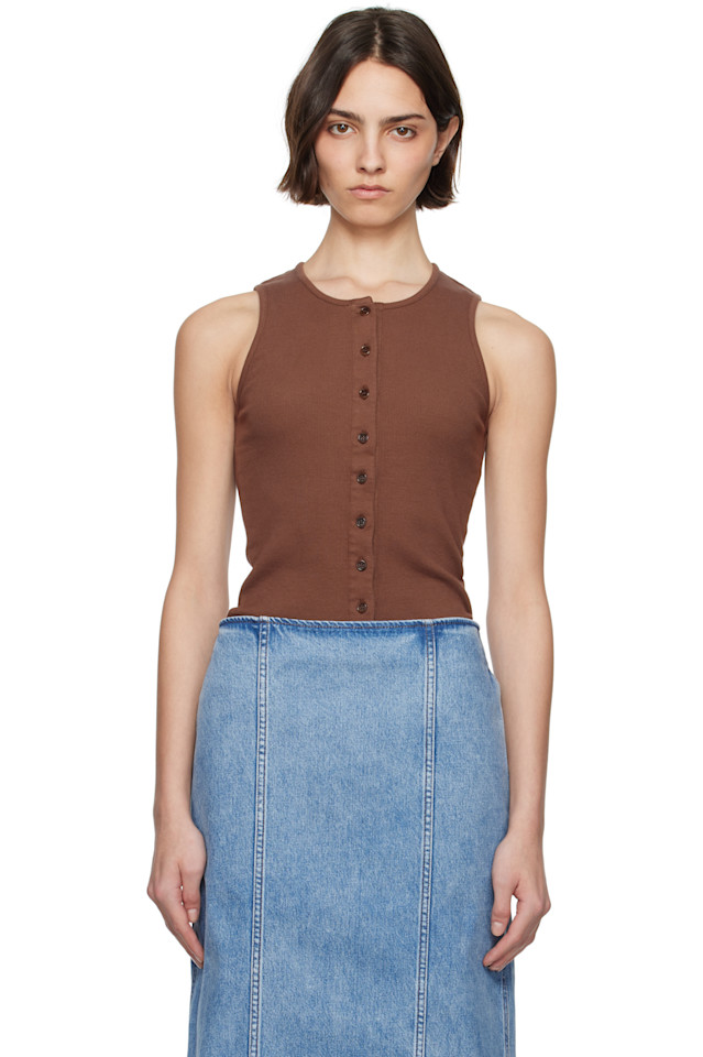 

Топ на пуговицах Jw Anderson, цвет chestnut
