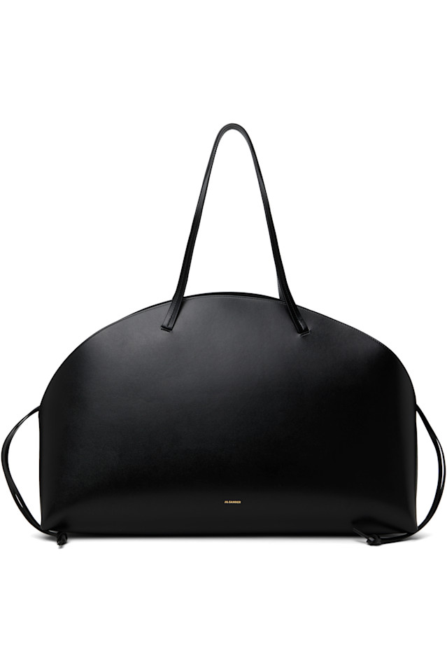 

Кривая плечевая сумка большого размера Jil Sander, черный