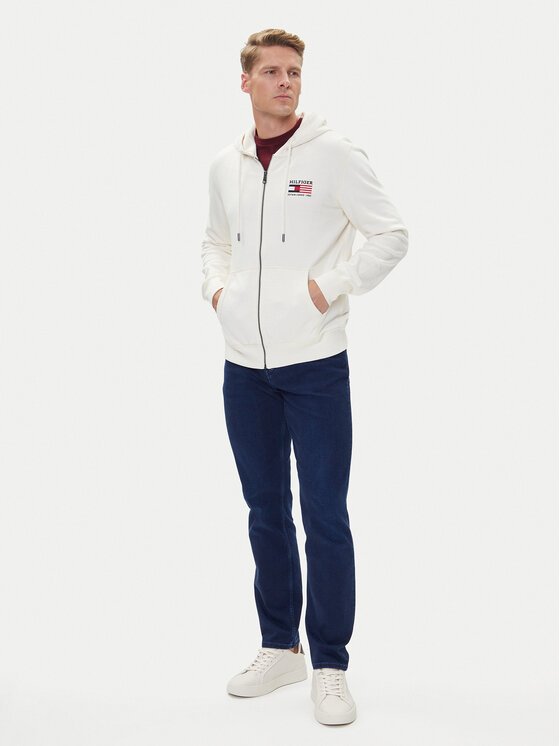 Свитшот regular fit American MW0MW39691 Tommy Hilfiger, экрю — фото 2