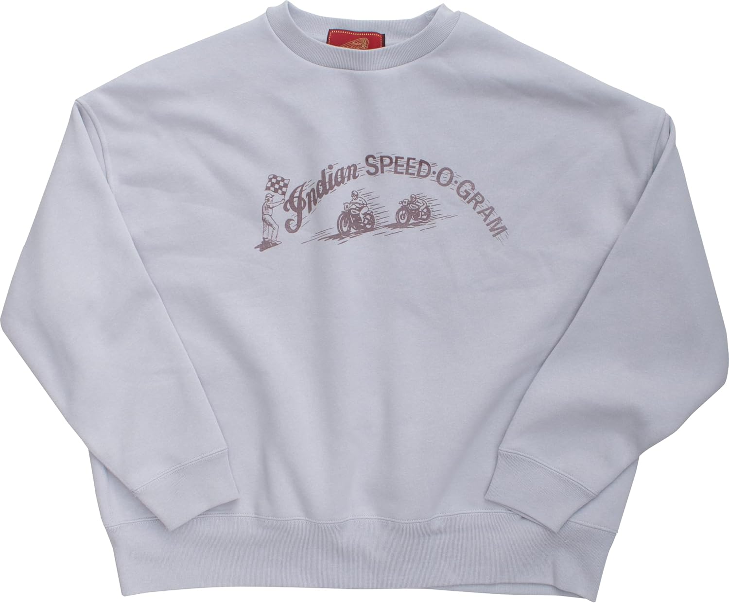 

Индийская толстовка с крупным силуэтом, 10 унций, в стиле ретро-велосипедных гонок Indian, морозно-фиолетовый