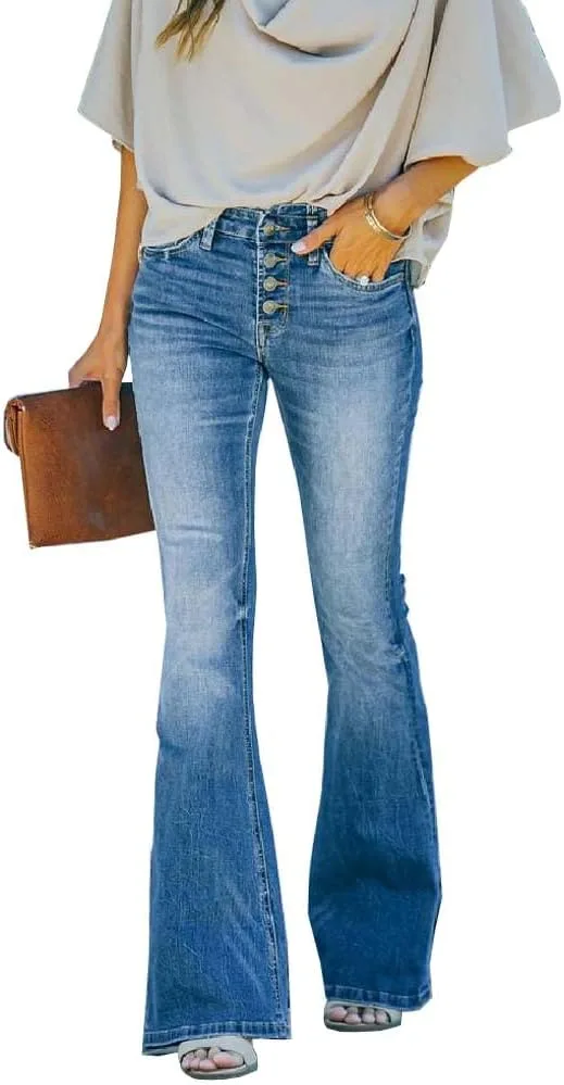 

Винтажные джинсы 90-х с высокой талией и расклешенными штанинами BDROX