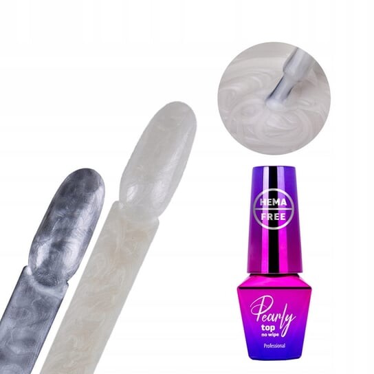 

Гибридный топ с эффектом мрамора шампанского, Whiti Silver, 10г Molly Lac Pearly