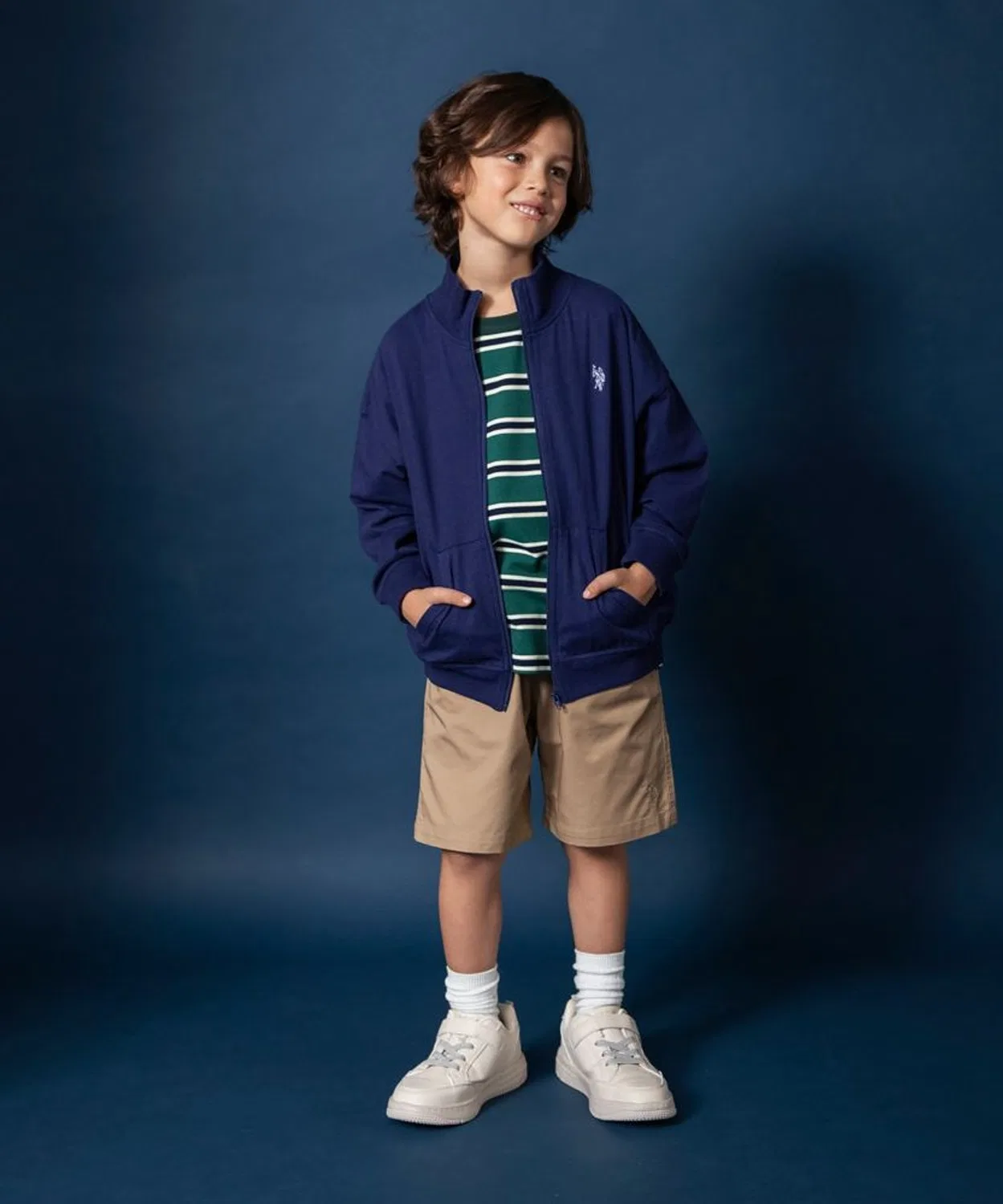 Куртка U.S. POLO ASSN. с вышивкой, детская, синяя — фото 3