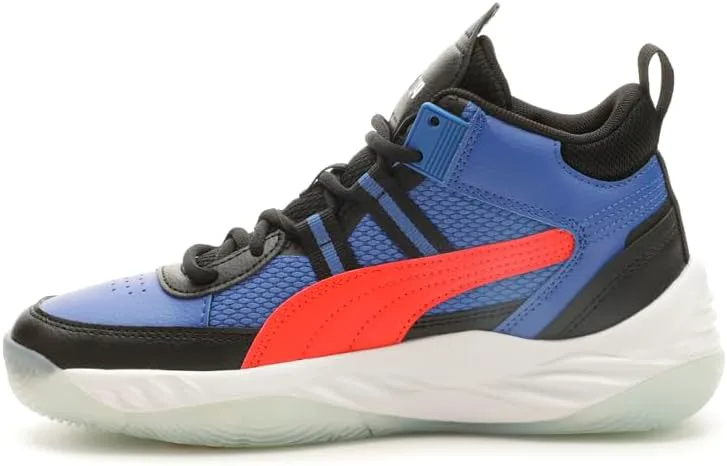 Детские кроссовки PUMA Rebound Future Next Gen на шнуровке для мальчиков, повседневные, черные, красный/черный — фото 4