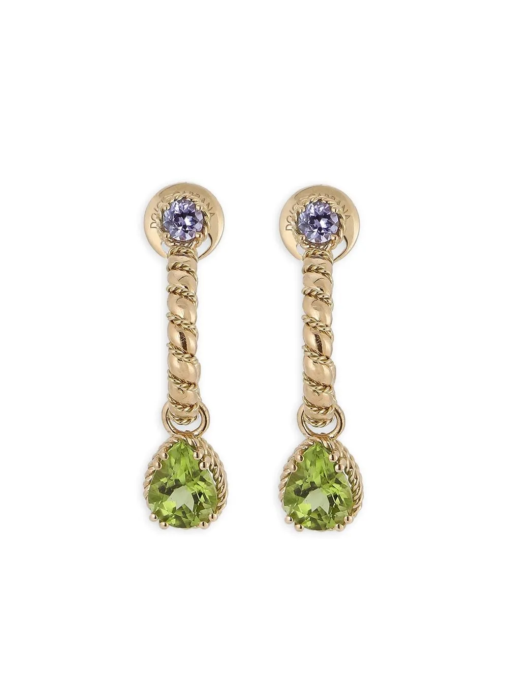 

Серьги-подвески из желтого золота с камнями DOLCE & GABBANA, золотой
