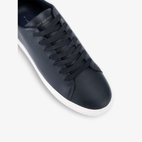 Низкие кожаные кроссовки с тисненым логотипом Lennon Kurt Geiger London, синий — фото 4