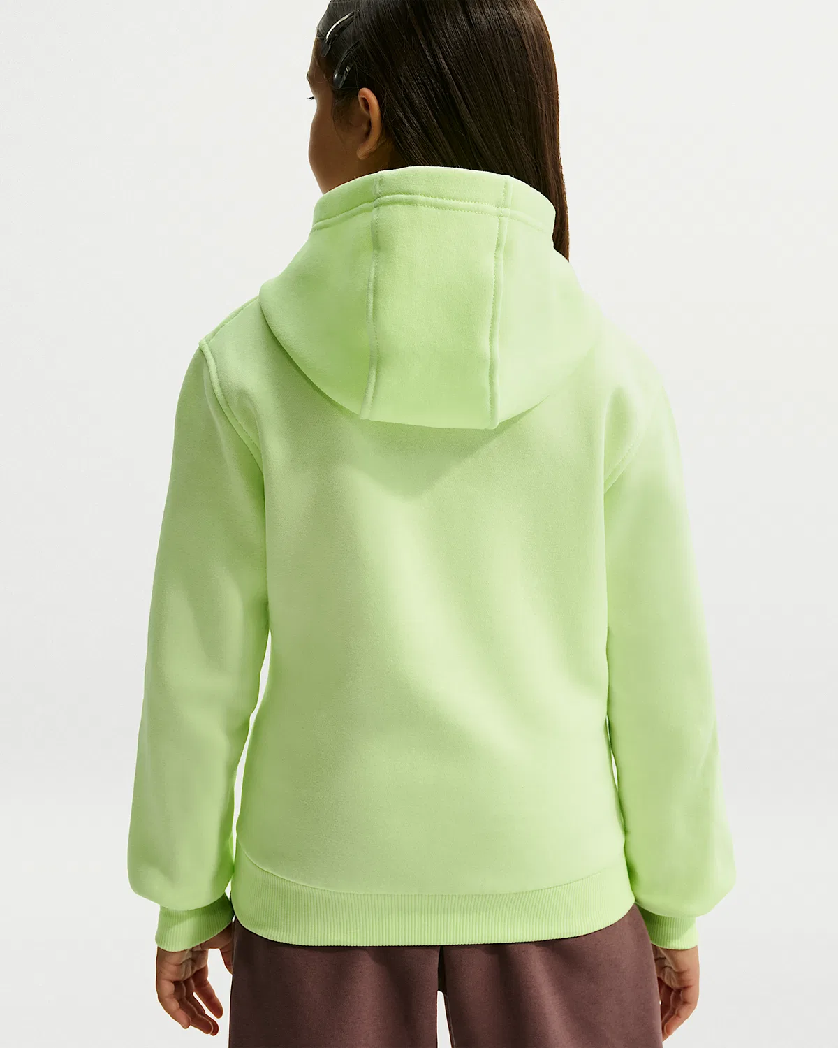 Детская толстовка Nike Sportswear Club Fleece, Light Liquid Lime/White — фото 4