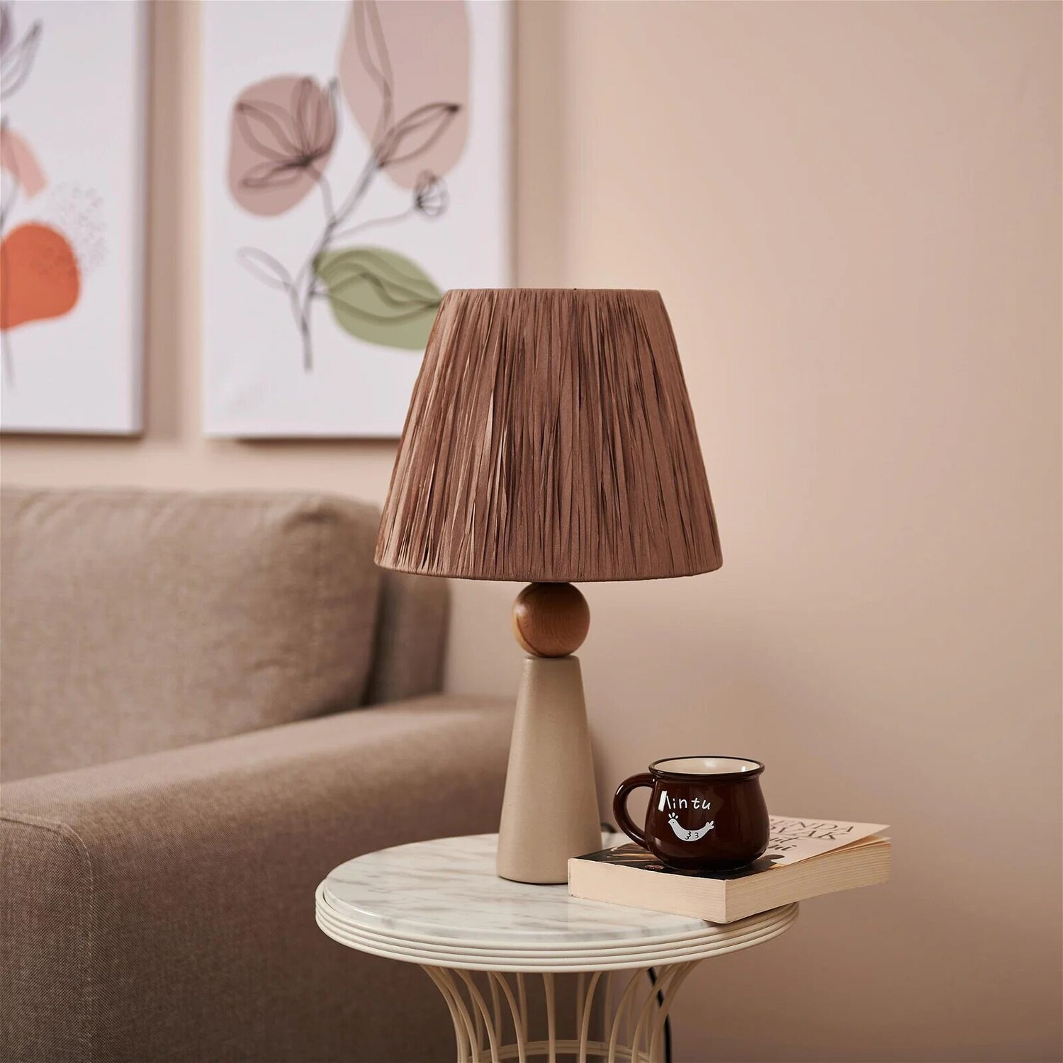 

HMY Design Amande Керамический абажур - кремовый/бежевый - 45x24x24 см