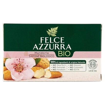 

Felce Azzurra Био-миндальное мыло с органической миндальной мукой, нежное отшелушивающее, протестировано дерматологами, 125 г
