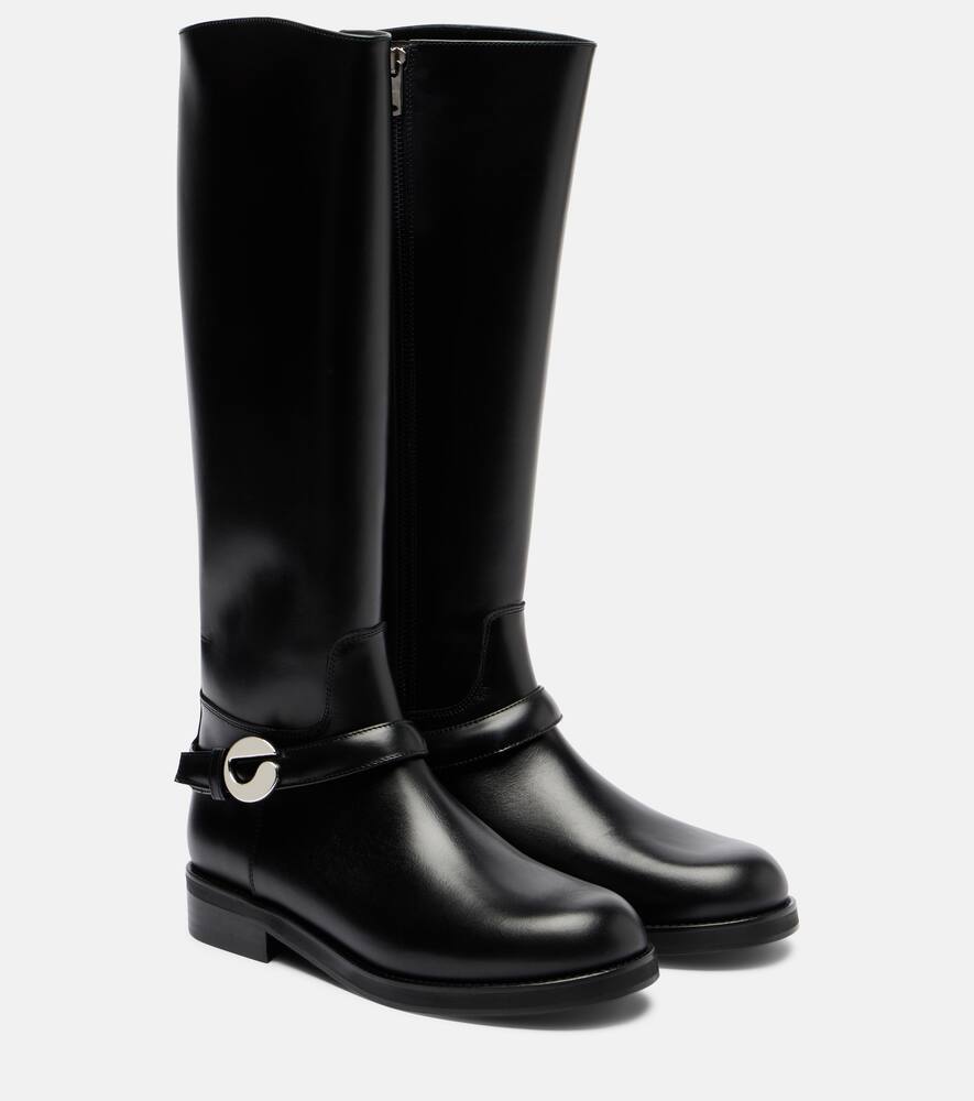 Кожаные высокие сапоги cavalier Coperni, Black