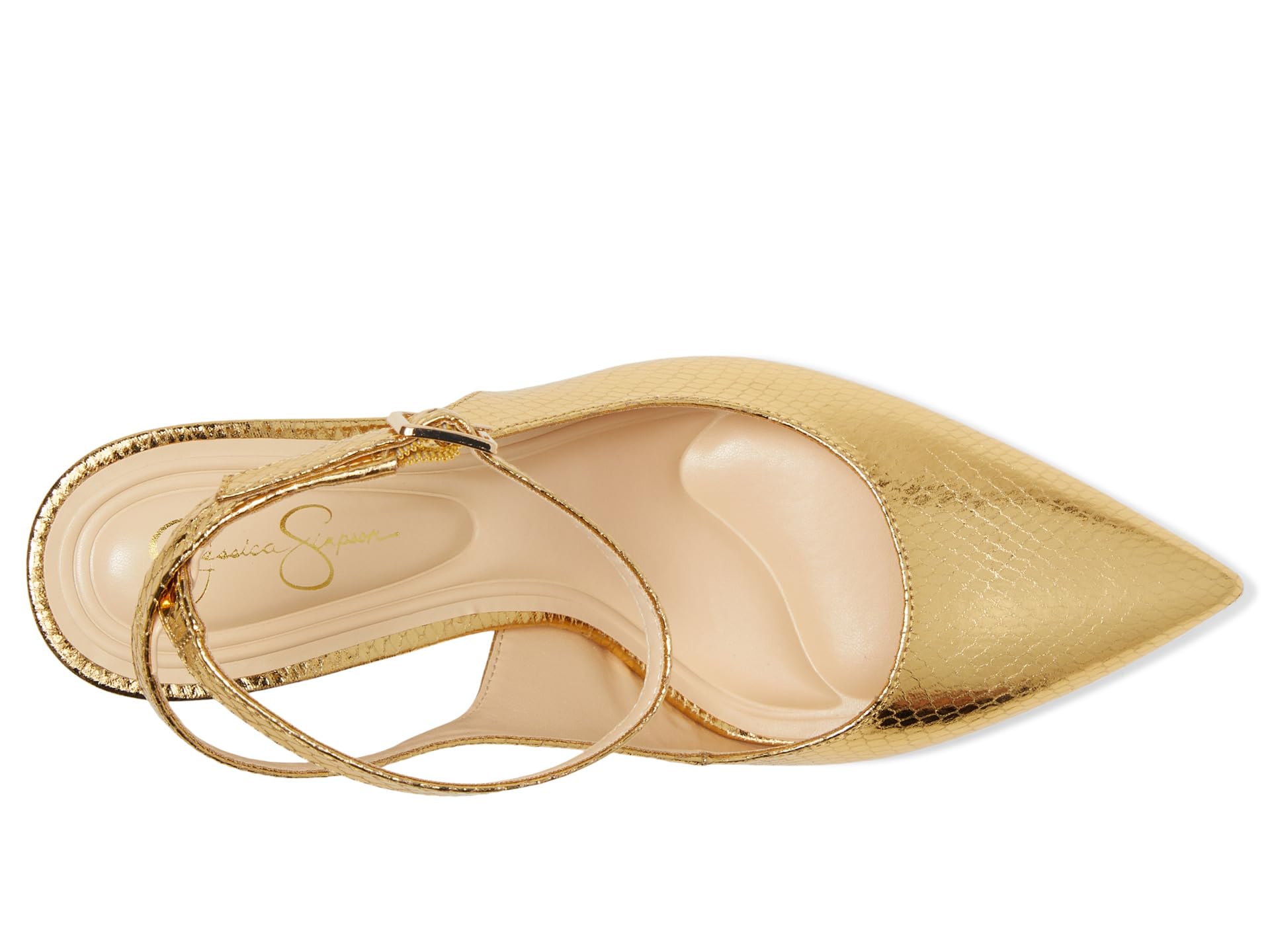 Туфли Jessica Simpson Miriale Slingback Ankle Strap Pumps, золотой — фото 2