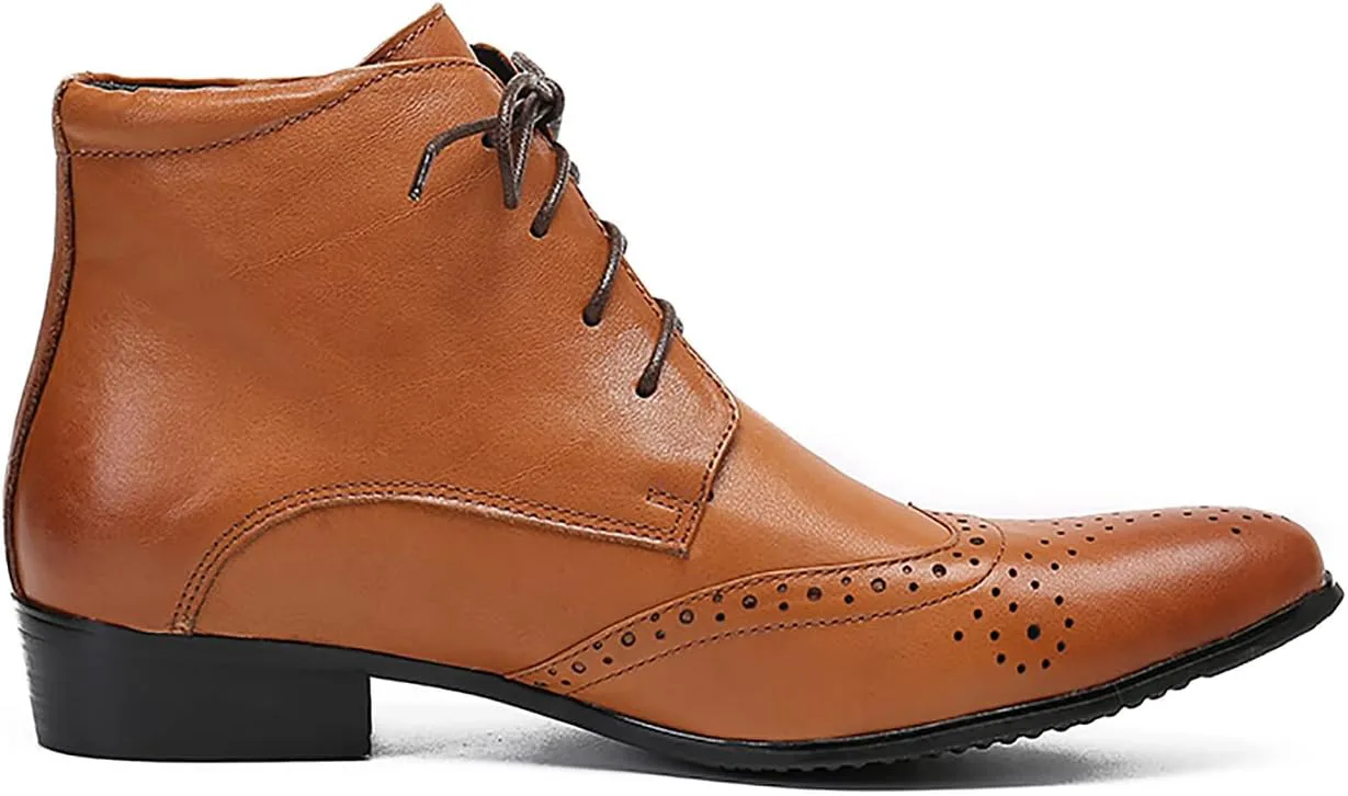 

Мужские ботинки Santimon Chelsea Oxford из натуральной кожи с заостренным носком, шнуровкой, стильные, удобные, повседневные и формальные