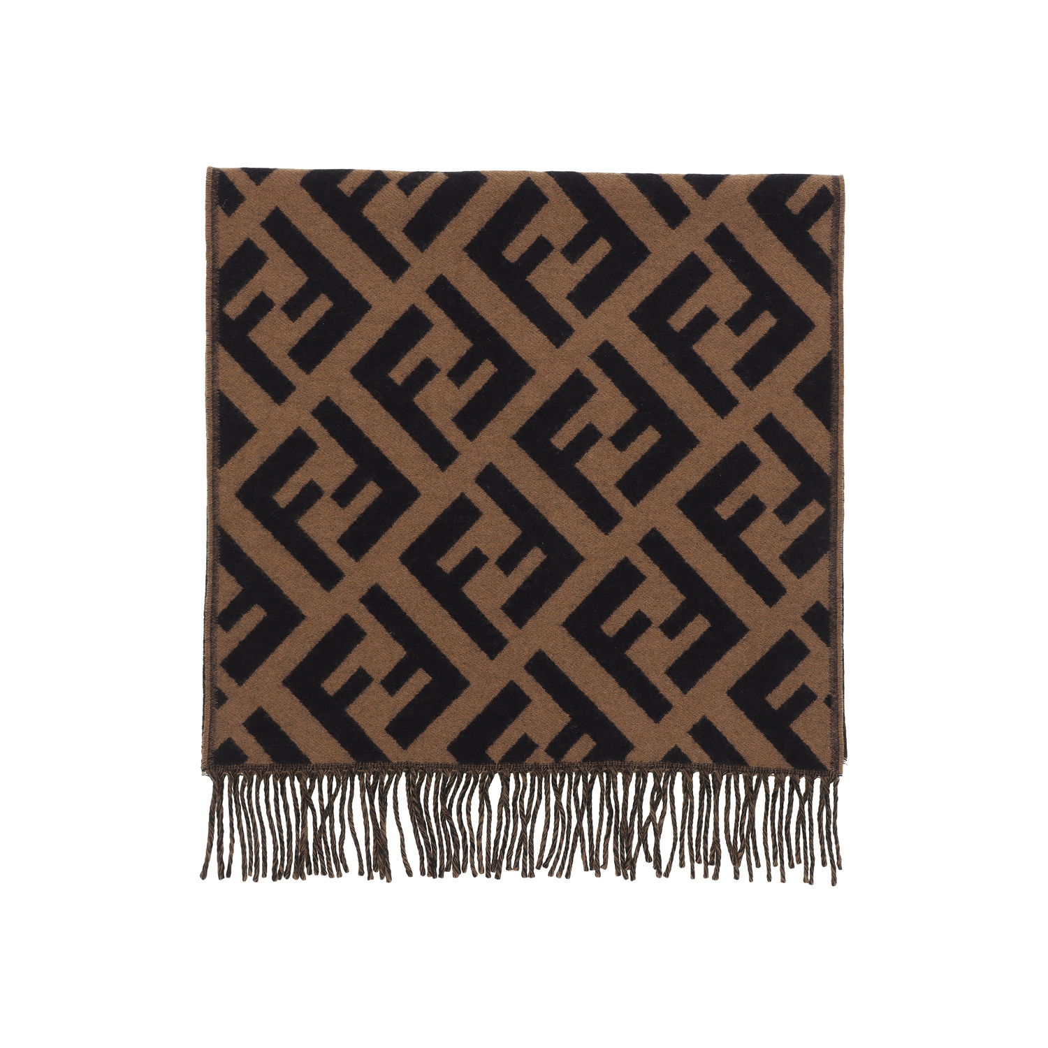 

Жаккардовый шарф с логотипом Ff FENDI