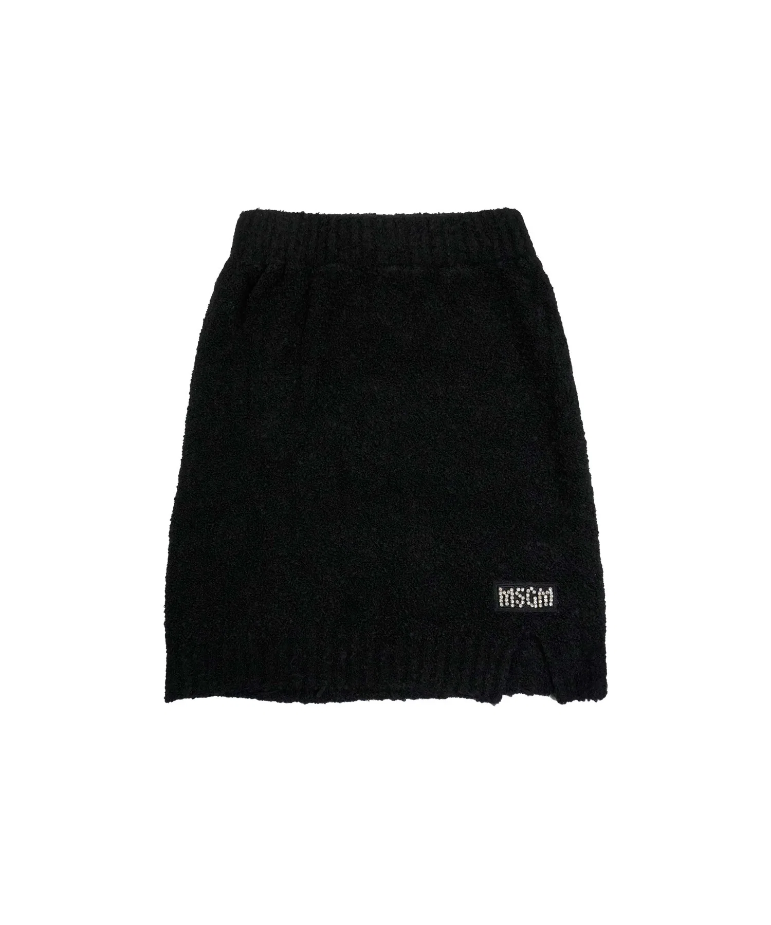 Детская вязаная юбка MSGM KIDS с бижутерией