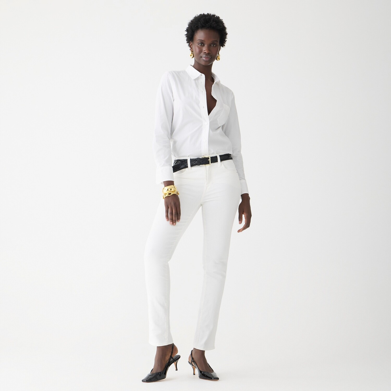 

Винтажные джинсы J.Crew slim-straight, белый