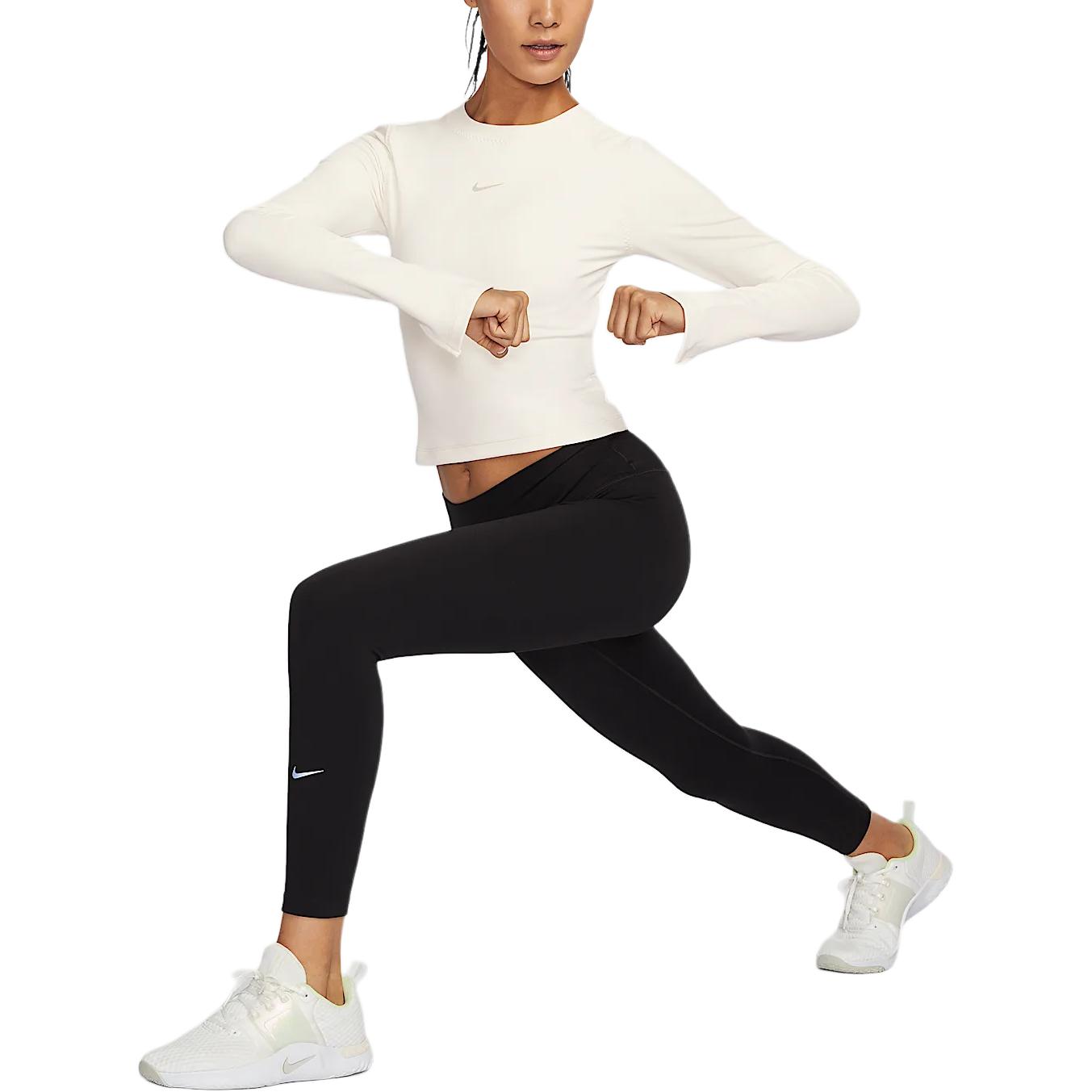 Nike Футболка Dri-Fit женская светло-бежевый белый — фото 4
