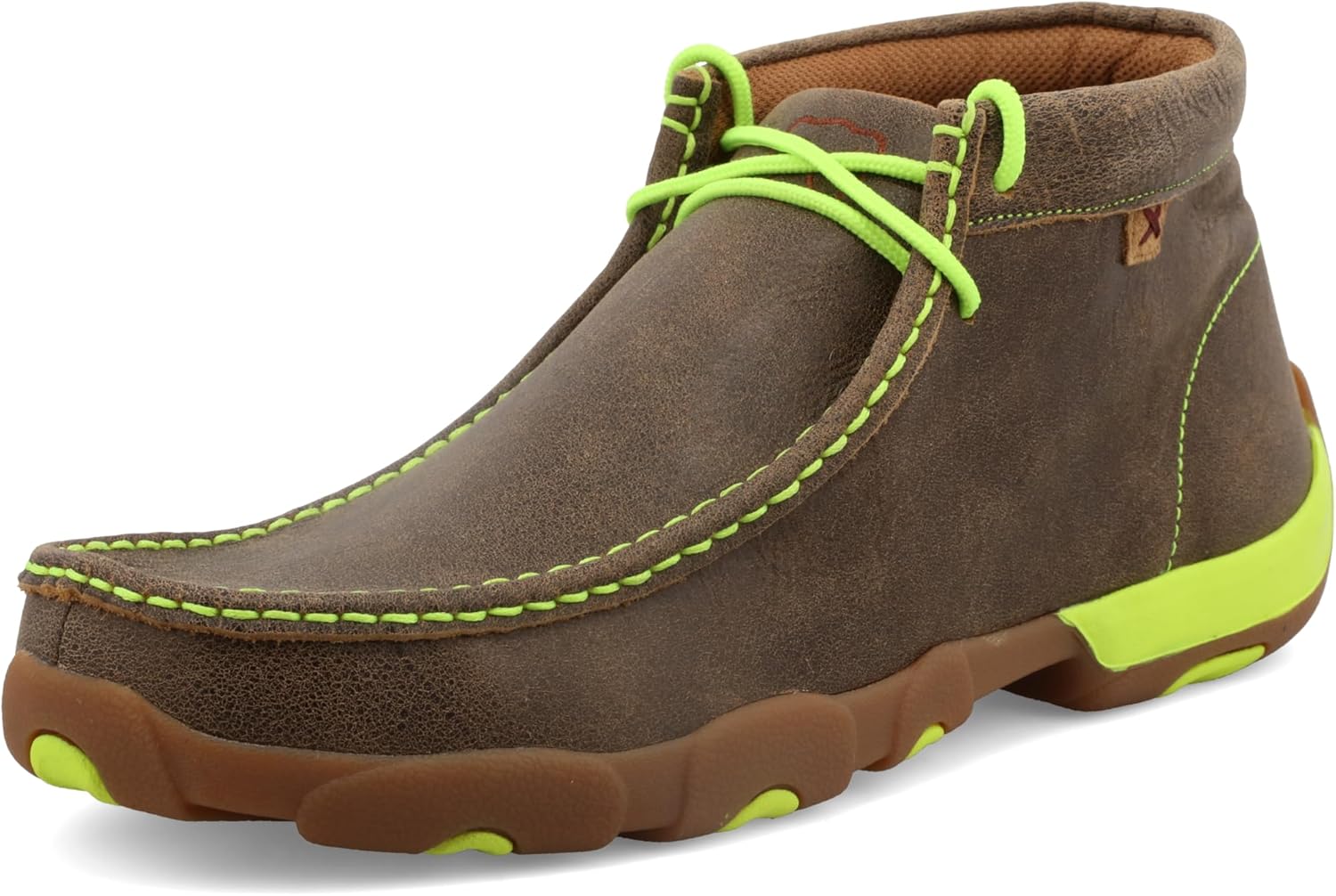 

Мужские мокасины Twisted X Chukka Driving Moc, с мокасиновым носком и подошвой CellSole, желтый