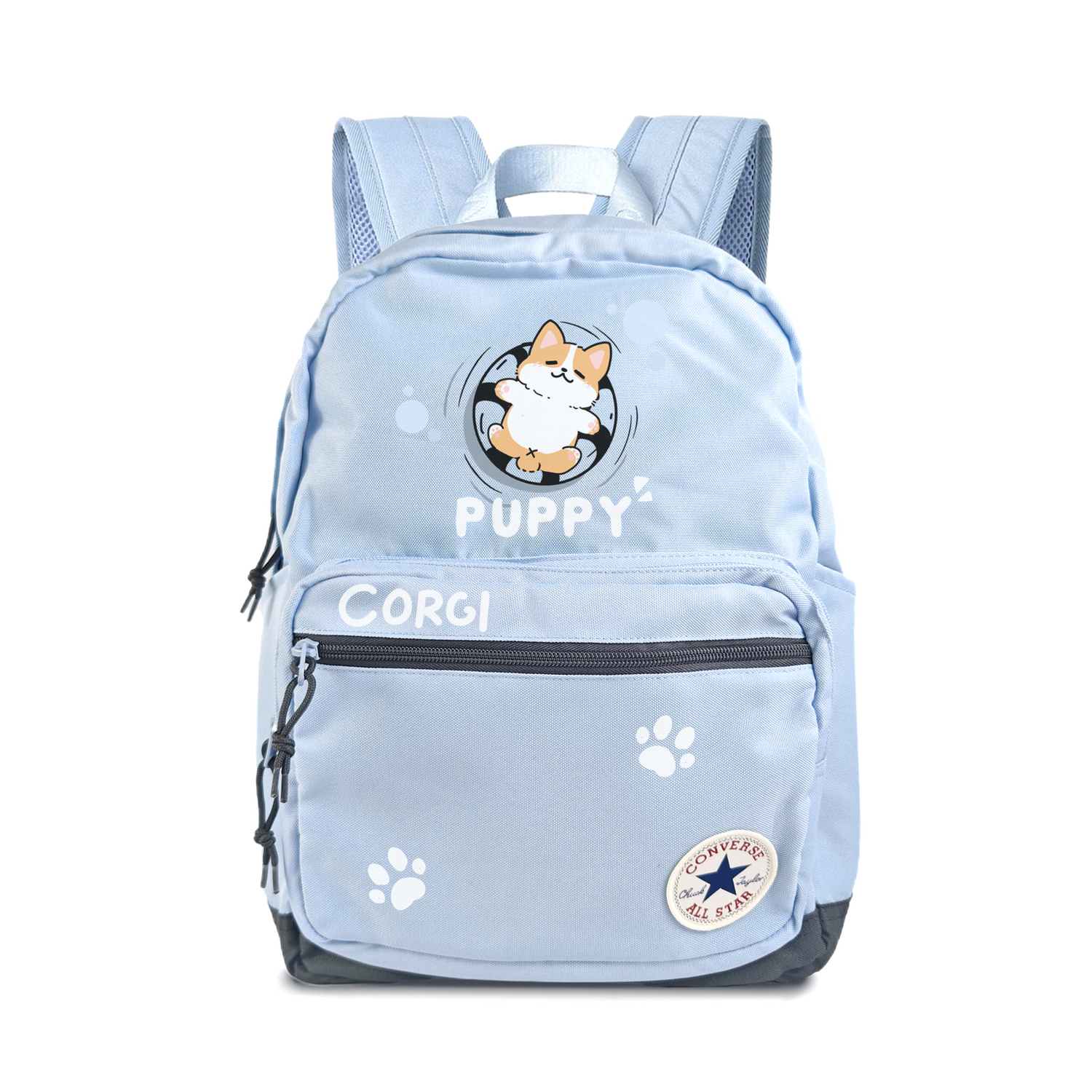 

Converse Полиэстеровый рюкзак средний унисекс светло-дымчато-голубой, Corgi Cute Pet Design