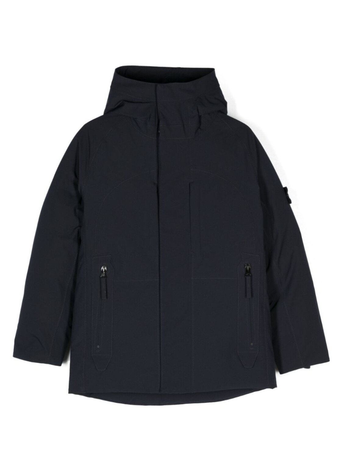 

Stone Island Junior пальто с капюшоном и логотипом Compass, синий