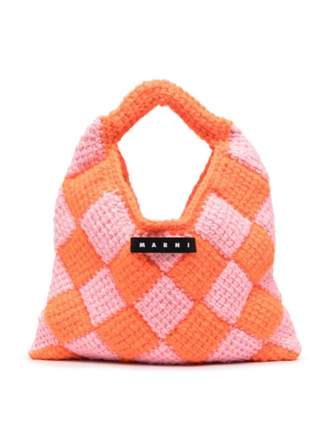 

Marni маленькая сумка Market Diamond в технике кроше, розовый