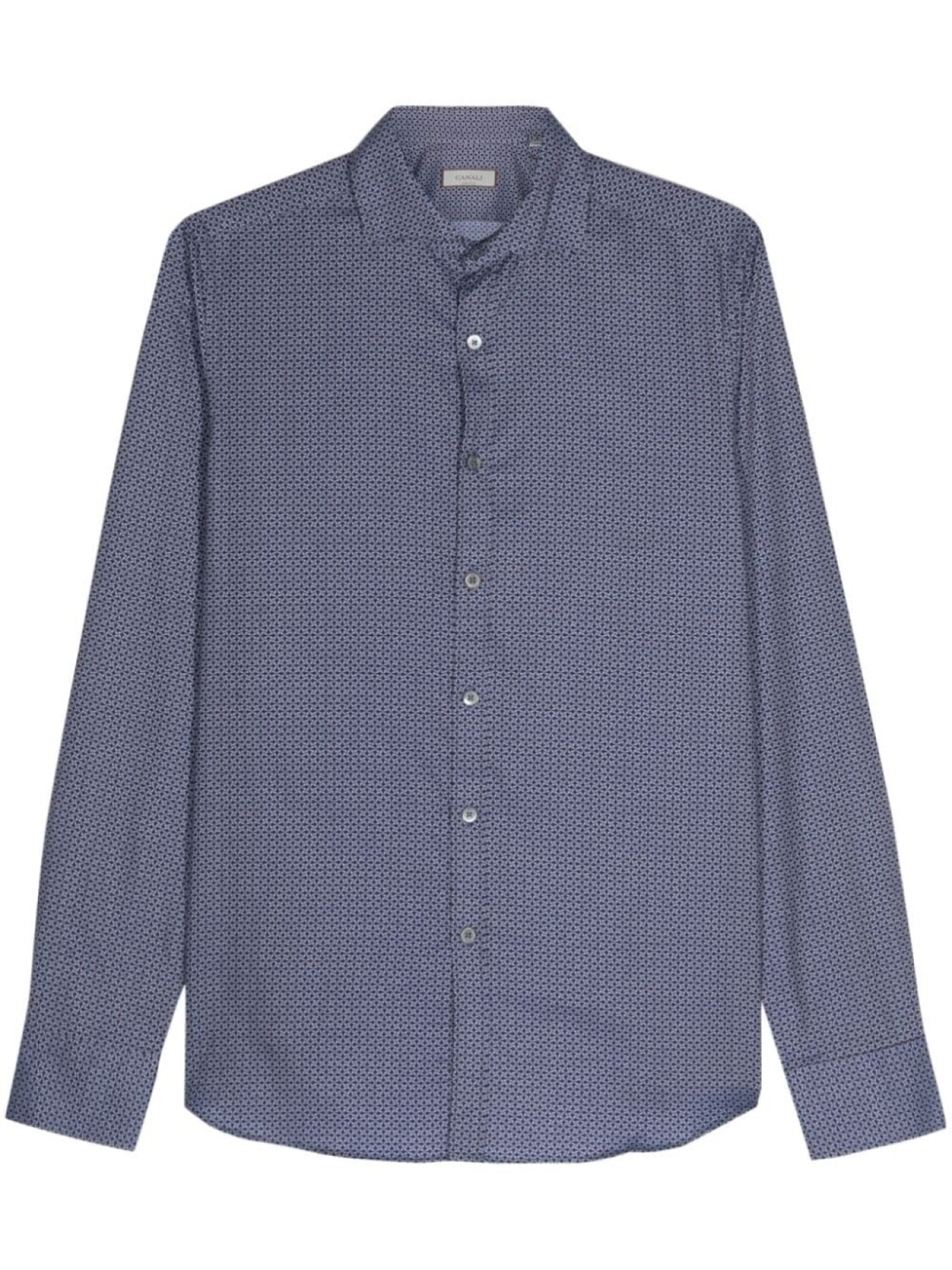

Canali рубашка с геометричным узором, синий