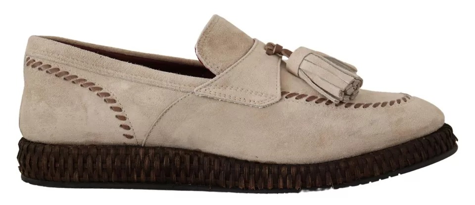 

Бежевые мокасины Slip On кожаные мужские туфли Dolce & Gabbana