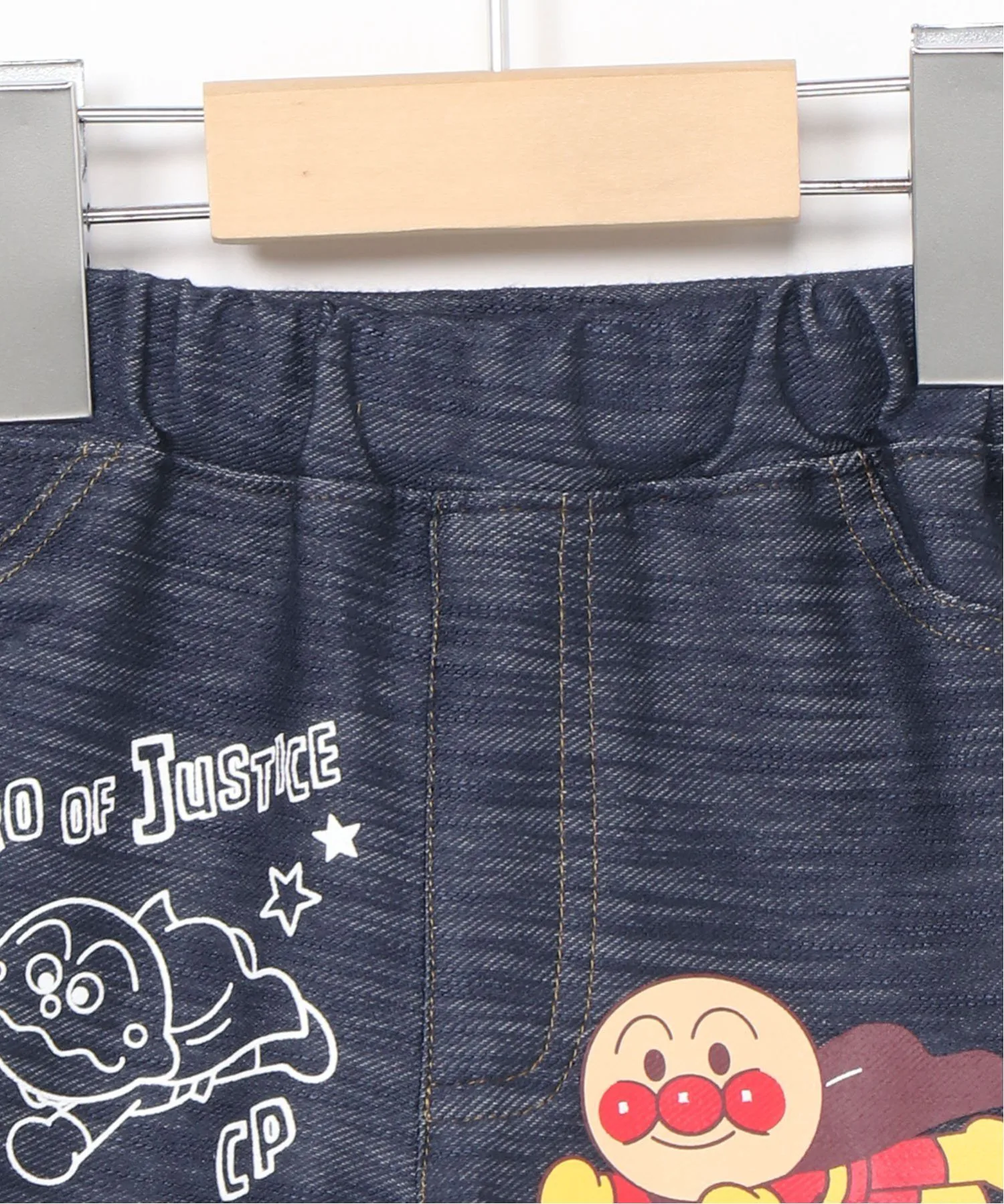 Детская коллекция ANPANMAN/Джинсовые трикотажные брюки с рисунком «Герой» Anpanman Kids Collection, цвет Navy — фото 3