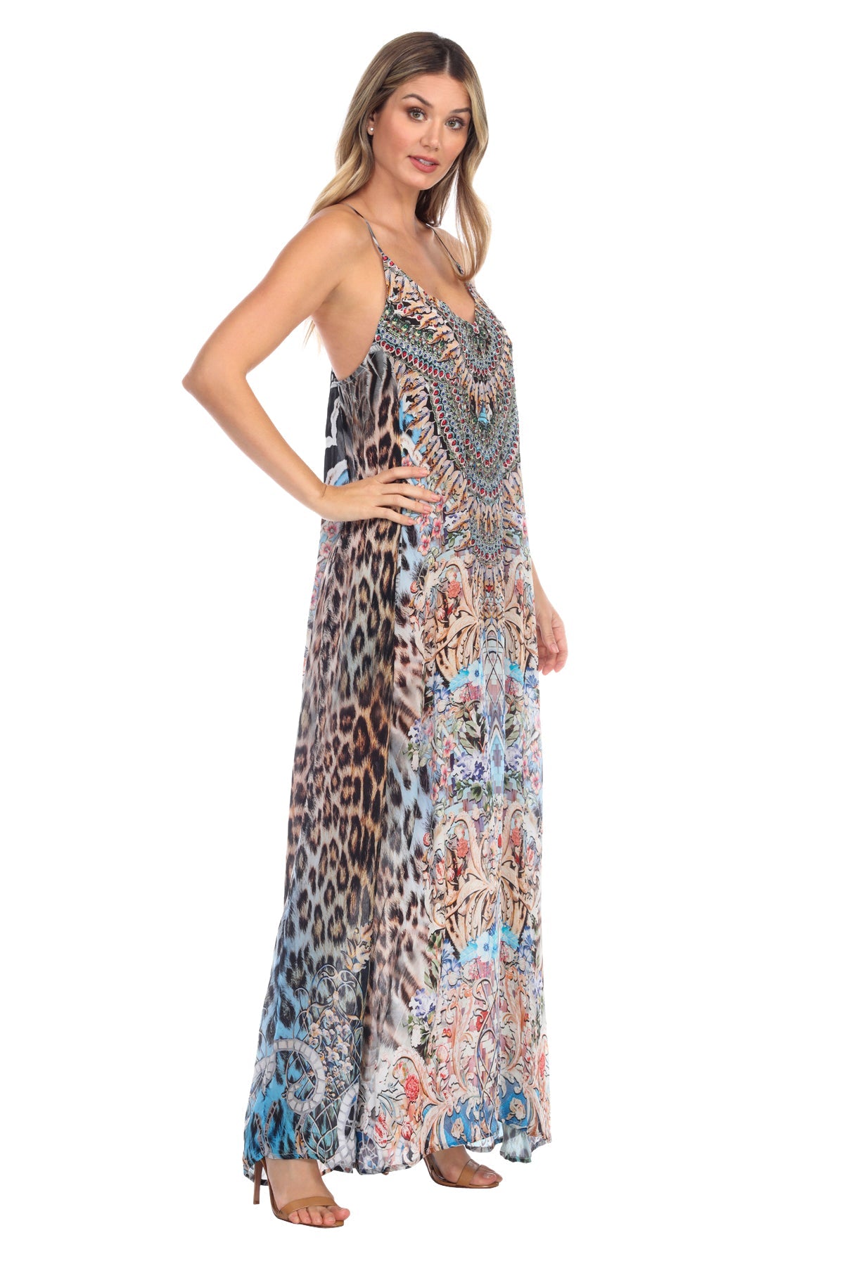 

Платье макси с Т-образной спинкой Beatrix La Moda Clothing, цвет multi