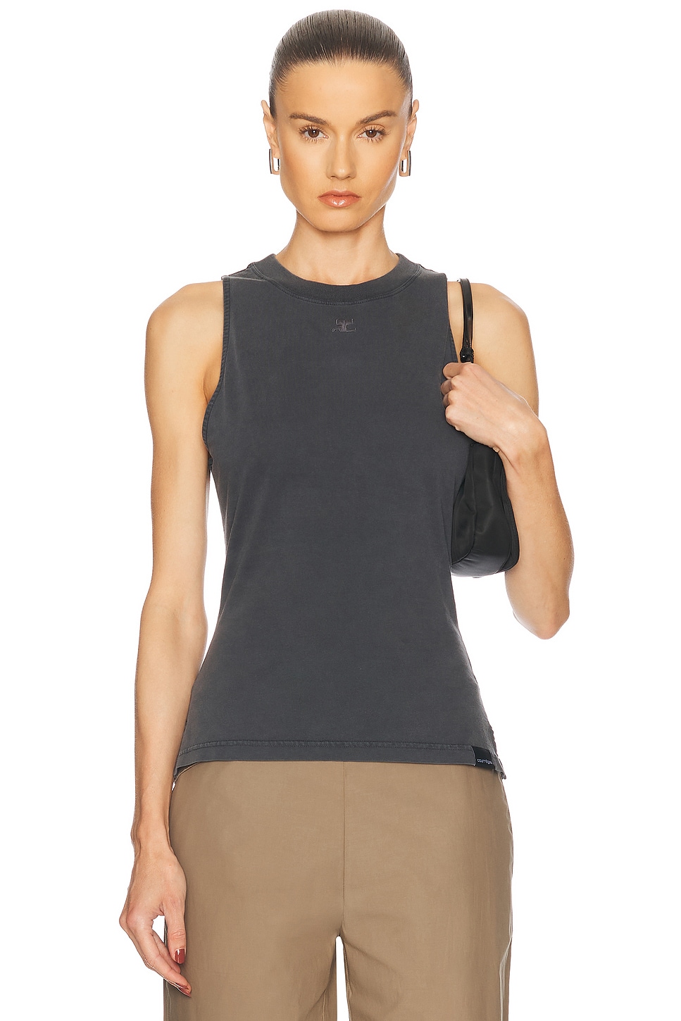 

Belted Stonewashed Tank Топ Courreges, Stonewashed Grey