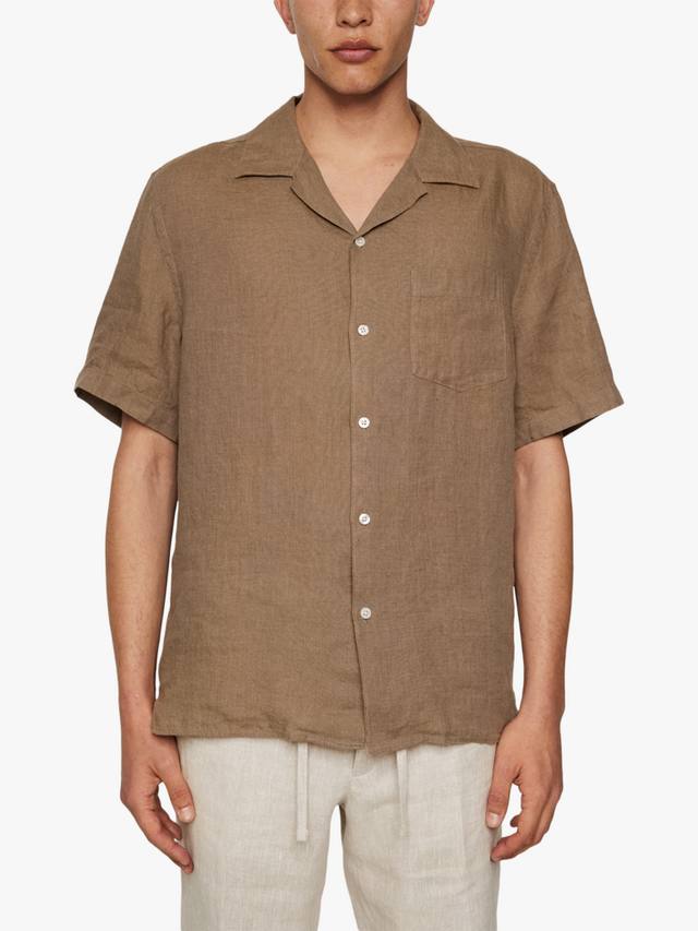

Рубашка Elio Linen Regular Fit с отложным воротником J.Lindeberg, Mid Brown