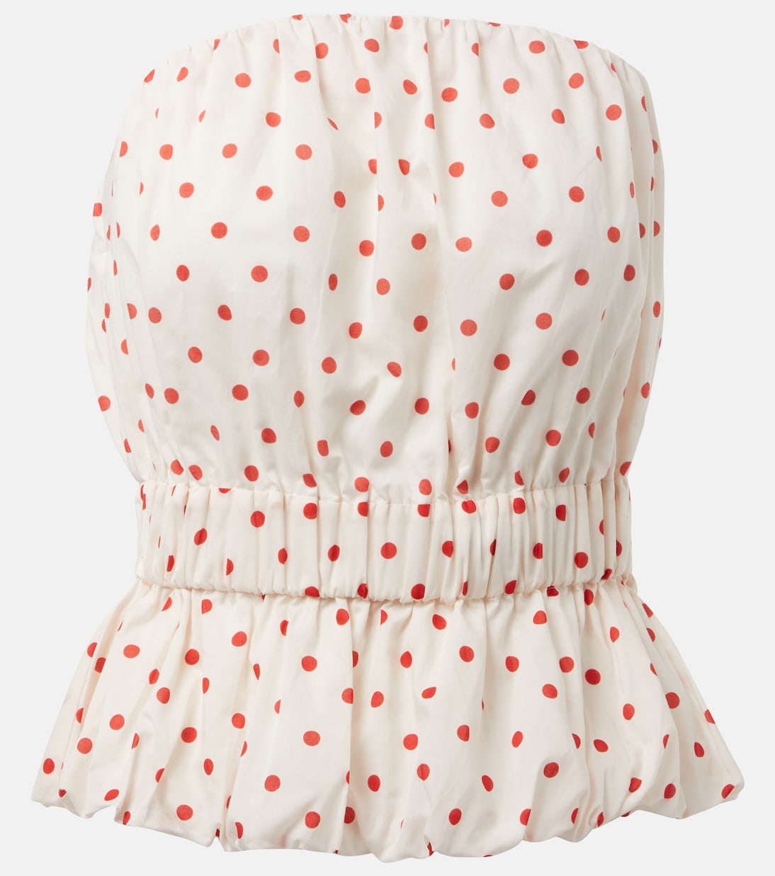 

Топ Aurelia в горох из льна Posse, Cream/Red
