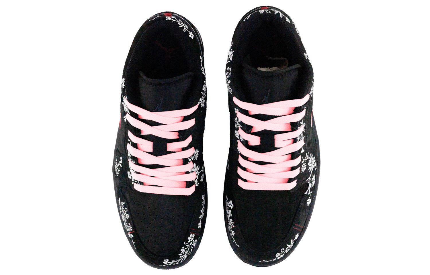 Кроссовки Air Jordan 1 Vintage Basketball Shoes Men Low-top Black/White/Pink, черный — фото 2