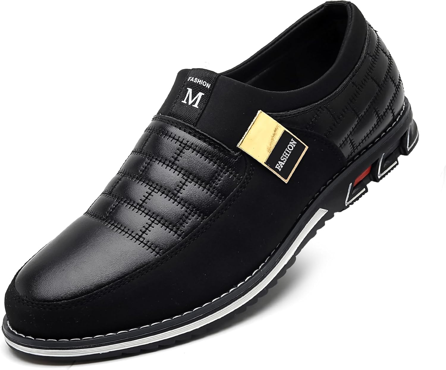 

Мужские роскошные современные оксфорды из кожи слипоны кеды для прогулок вечеринки выпускной офисные деловые туфли размер 7-15 Hllq, черный