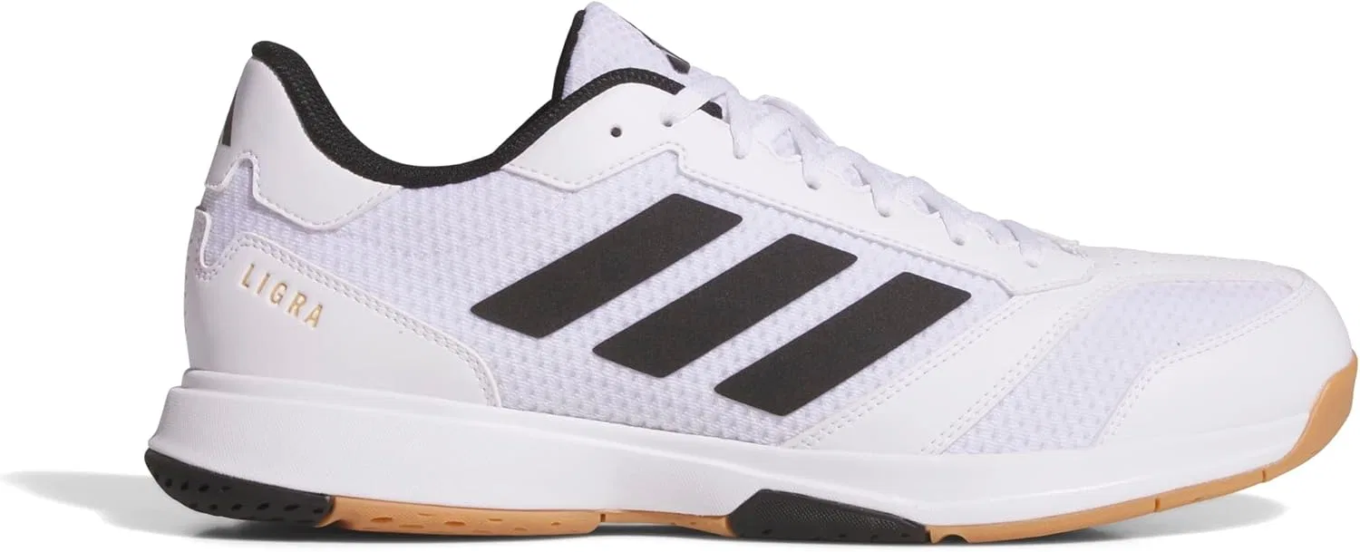 Мужские кроссовки Adidas Ligra 8 для игры в помещении, Cloud White Core Black Cloud White — фото 4